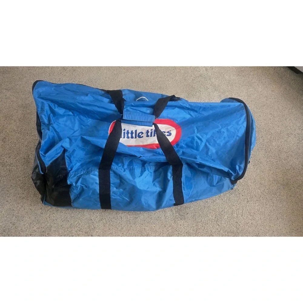 RARE Vintage Little Tikes XL Rolling Storage Bag Huge Toy Haul MixSuede Interior